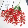 Orquídea Oncidium Artificial de 5 Hastes Decoração de Mesa para Sala de Estar Enfeites Arranjo de Flores Buquê de Flores Artificiais Pequenas Flores Frescas de Seda Venda por Atacado