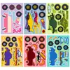 6 Hojas/Paquete de Pegatinas de Graffiti de Cambio de Cara de Transporte Pegatinas de Rompecabezas de Ensamblaje de Coches de Carreras de Dibujos Animados Transfronterizos para Niños