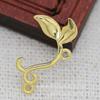 Hongxing DIY Joyería Cobre Color Oro 24K Conservante 20*12mm Corona de Fénix Rama de Flores Alambre Envuelta Material Accesorios B1449