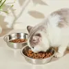Tazón para Mascotas de Acero Inoxidable: Plato Antideslizante y Duradero para Comida y Agua para Gatos y Perros, Fácil de Limpiar y a Prueba de Mordidas
