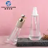 Em estoque: Conjunto de frascos de vidro transparente Pagoda Diamond 40-120ml, frasco de vidro para creme 30g/50g, frasco para skincare