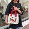 Bolso de Lona para Mujer Bolso Pequeño Moda Portátil Bolso de Mamá Bolso de Mano Bolso Cuadrado Pequeño Bolso para Almuerzo Bolso de Mano Bolso Lonchera