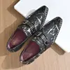 Superventas de Amazon Hebilla de Hierro Transfronteriza Zapatos de Cuero para Hombre Talla Grande Formal Negocios Casual Zapatos de Cuero Hombre 651202