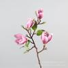 Flor artificial Magnolia grande Piel de cuero pegamento PU sensible al tacto Magnolia Impresión 3D Flor decoración interior del hogar Flor de seda fábrica mayorista