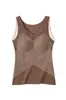Colete térmico De Rong escovado, renda, sem costura, espessado, com bojos fixos, camada interna, colete térmico, roupa íntima feminina