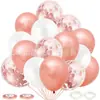 Nueva Decoración de Fiesta Temática de Cumpleaños Color Oro Rosa Bandera Feliz Cumpleaños Charola de Papel Desechable Vaso de Papel Servilleta Traje