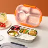Plato de Cena para Niños de Acero Inoxidable 304 con Tapa, Plato Dividido, Plato de Comida para el Hogar, Plato de Comida para Comedor, Vajilla para Jardín de Infancia