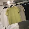 ¡Función Estilo Montaña! ¡Estilo de pareja! Camiseta casual de manga corta con cuello redondo para hombre, con costuras exteriores, estampado contrastante y secado rápido