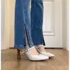 Zapatos Mary Jane de punta cuadrada con tacón grueso estilo francés para mujer, nuevo estilo vintage 2024 con una sola correa de hebilla y tacón alto bajo