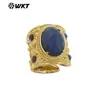 WT-R562 Estilo Corte Europeu Pedra Preciosa Multicolorida Ametista Banhado a Ouro 18k Anel de Inauguração para Banquete Feminino Joia