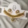 Fuentes europeas y americanas transfronterizas llenas de lentejuelas de perlas hermoso destello traje de collar vintage pendientes de cadena para pendientes de combinación de colores personalizada
