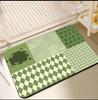 Alfombrilla de diatomeas estilo Ins, absorbente, resistente a la suciedad, de secado rápido, antideslizante para puerta de baño