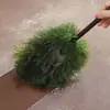 Plumero de Plumas de Pavo Real y Avestruz Gama Alta Retro Antiestático para el Hogar Plumero Denso Herramienta de Limpieza y Eliminación de Polvo Cepillo