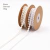 4mm/6mm/8mm semicírculo cadeia de contas ABS algodão fio grânulo diy acessórios de vestuário colar pulseira acessórios de joias