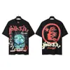 Transfronterizo Hellstar Hellstar Verano Nuevo Marca de Moda Europea y Americana Camiseta de Manga Corta Holgada para Hombre y Mujer Nfc
