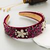 Accesorios para el cabello de estilo barroco industrial pesado, estilo europeo y americano, diadema de flores con diamantes de cristal superllamativos, tocados de lujo de alta calidad a la moda para mujer.