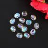 Cuentas de botón de cristal color AB con agujero recto, cuentas de bola de flor, cuentas de barril, joyería, horquillas, ropa, pendientes, cuentas sueltas DIY, cuentas para atrapasoles
