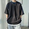 Fornecimento Direto da Fábrica design irregular de manga curta masculina senso de design marca de moda nicho personalidade camiseta solta masculina ins ombro