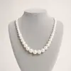 Collar de Perlas Imitación Simple Versátil Retro Cadena de Bolitas de Una Capa Nicho Elegante Accesorios Cheongsam Cadena para Suéter de Mujer