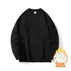 Uniformes de equipo personalizados para actividades de team-building: Sudaderas gruesas de cuello redondo, forradas de forro polar de 600 g, con estampado de logo personalizado, adecuadas para ropa de trabajo y prendas promocionales