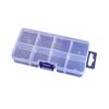 Caja de almacenamiento de escritorio de plástico con rejilla, 10, 15 y 24 botones transparentes, para accesorios de pesca, joyería y cosméticos.