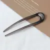 Elegante Pasador de Pelo de Acrílico en Forma de U Palillo para Recogido de Pelo de Alta Gama Nuevo Estilo Chino Artefacto para Recogido de Pelo Pasador Simple Moderno
