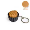 Llavero de postre simulado 3D transfronterizo lindo para aliviar el estrés, llavero presionable, juguete creativo de clic de teclado para aliviar el estrés