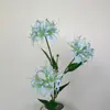 Lirio Araña Artificial de 3 Cabezas Estilo Bosque Adornos de Flores Artificiales para el Hogar Sala de Estar Arreglo Floral Flores Artificiales Manju Sha Flor Decoración de Boda Flor