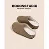 Zapatos de Mujer Grape Mom de Huizhou Piel Genuina Suela Gruesa Forrados de Felpa Estilo Birkenstock Pantuflas Cerradas para Exteriores de Otoño e Invierno para Mujer