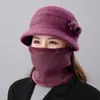 Gorro de Invierno para Mujeres Mayores, Gorro de Punto Cálido para Abuela con Forro Polar, Gorro de Punto Tipo Cubo Grueso para Madres de Mediana Edad y Mayores