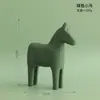 Adorno de Caballo Rojo de Lujo Ligero Estilo Europeo, Regalo de Boda, Caballo de Madera Dala Nórdico Pintado a Mano, Decoración Creativa para el Hogar para Atraer Riqueza