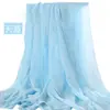 Lenço de Seda Sintética de Cor Pura para o Verão, Xale Versátil Multifuncional com Proteção Solar, Toalha de Praia, Lenço de Seda Vermelho para Dança, Lenço de Gaze para Mulheres