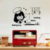Pegatinas de pared de PVC decorativas para cocina, refrigerador y estufa con dibujos animados