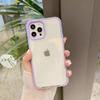 Ins borda de cor simples para iphone12pro max Apple 11 capa de telefone x/15 transparente 14/13
