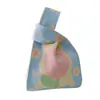 Conjunto Completo de Bolsas de Tricô Espessas de Lembrança, Sacolas de Presente Portáteis, Bolsas de Lembrança, Bolsas de Tricô com Flor de Tulipa