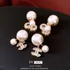 Pendientes Redondos de Perla con Aguja de Plata Electrochapada en Oro Real de 14K Estilo Corte Francés Pendientes Elegantes Lujo Ligero Pendientes de Alta Gama