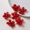 Qi chica cristal mágico flor de cinco pétalos diy tejido a mano horquilla de cuentas accesorios para el cabello pendientes material al por mayor