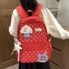 Mochila de Lunares, Mochila de Gran Capacidad Estilo Ins para Chicas de Secundaria y Preparatoria, Mochila de Viaje Elegante para Estudiantes de Primaria
