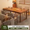 Nueva Mesa de Comedor Color Nogal Chino Mesa de Comedor para Apartamento Pequeño 2025 Nuevo Hogar Sala de Estar Rectangular Mesa Grande de Losa y Sillas
