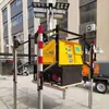 Iluminación Móvil Jutuo Iluminación Diésel Vehículo de Elevación Iluminación Obra Nocturna Faro