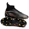Zapatos de fútbol de cuero para adultos Zapatos deportivos de entrenamiento para césped artificial para adultos Estudiantes de primaria Niños Tacos largos Tacos de competición