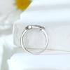 Anillo de Plata Esterlina S925 de Hoja con Micropavé de Zirconia Más Vendido Europeo y Americano Anillo de Boda para Mujer Anillo de Plata Esterlina Europeo y Americano para Mujer Anillos