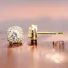 Pendientes Huajie Europeos y Americanos Transfronterizos de Deseo Geométricos Simples para Mujer, Pendientes Elegantes Clásicos de Circonita, Accesorios Diarios de Moda