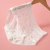 Fábrica de Lencería Femenina al por Mayor Seda de Hielo Sin Costuras Suave de Cintura Media que se Ajusta a las Caderas Seda Antibacteriana en la Entrepierna Bragas