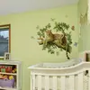 Brup Venda Quente Transfronteiriça Adesivos de Parede Realistas em Aquarela de Leopardo Decoração de Parede de Fundo para Sala de Estar Quarto Hs5366H