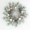 Decoraciones navideñas traje transfronterizo rosa PE aguja de pino galvanizado bola plástico piña ratán Anillo guirnalda navideña Ratán