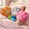 Almohada de Paleta con Forma de Pata de Gato Linda para Niñas, Cojín Lumbar con Forma de Pata para la Cama, Almohada para Siesta en la Oficina, Cojín para Sofá