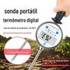 Plug-in portátil termômetro digital de aço inoxidável, termômetro de sonda, palha, esterco, fertilizante orgânico, destilador, grãos de vinho, vinho