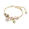 Estilo Coreano Ins Moda Nuevo Pulsera de Aleación DIY Hermosa Pulsera de Cristal Mariposa Accesorios de Pulsera de Moda Dora para Mujer