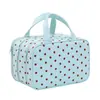 Bolsa de Maquiagem de Três Camadas com Nove Compartimentos e Bolinhas, Grande Capacidade, Alta Aparência, Bolsa de Higiene Pessoal para Viagem, Bolsa de Armazenamento de Cosméticos Portátil de Mão